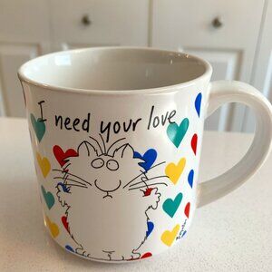 Sandra Boynton "I Need Your Love" Heart Graphic Vintage Rare Coffee/Tea Mug
